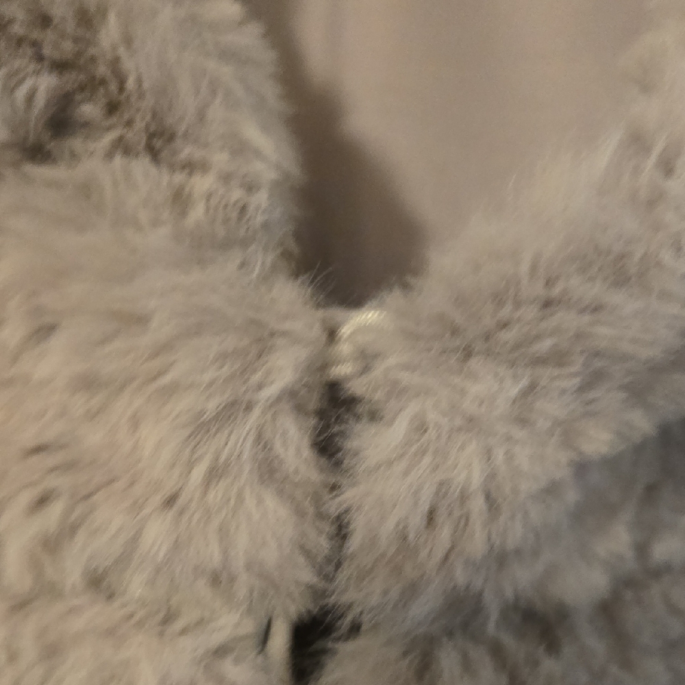 Long Vest Hooded  Gray Faux Fur-OS - Picture 8 of 8